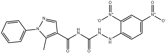 N-[(2-{2,4-dinitrophenyl}hydrazino)carbonyl]-5-methyl-1-phenyl-1H-pyrazole-4-carboxamide Structural