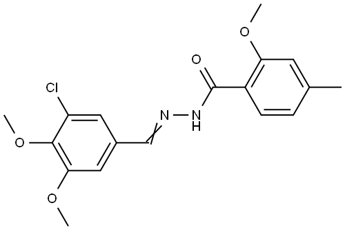 N'-(3-chloro-4,5-dimethoxybenzylidene)-2-methoxy-4-methylbenzohydrazide Structural