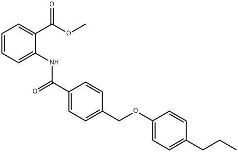 methyl 2-({4-[(4-propylphenoxy)methyl]benzoyl}amino)benzoate Structural