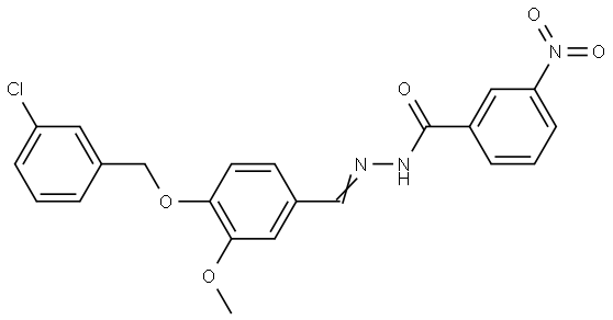 N'-{4-[(3-chlorobenzyl)oxy]-3-methoxybenzylidene}-3-nitrobenzohydrazide Structural
