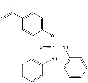 O-(4-acetylphenyl) N,N'-diphenyldiamidothiophosphate Structural