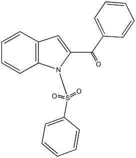 phenyl[1-(phenylsulfonyl)-1H-indol-2-yl]methanone Structural