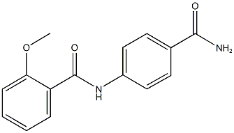 N-[4-(aminocarbonyl)phenyl]-2-methoxybenzamide Structural