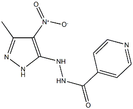 N'-{4-nitro-3-methyl-1H-pyrazol-5-yl}isonicotinohydrazide Structural
