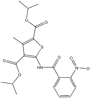 diisopropyl 5-({2-nitrobenzoyl}amino)-3-methyl-2,4-thiophenedicarboxylate Structural