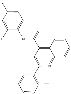 N-(2,4-difluorophenyl)-2-(2-methylphenyl)-4-quinolinecarboxamide Structural