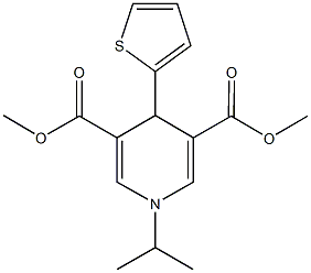 dimethyl 1-isopropyl-4-(2-thienyl)-1,4-dihydro-3,5-pyridinedicarboxylate Structural