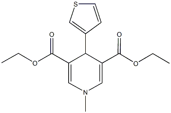 diethyl 1-methyl-4-(3-thienyl)-1,4-dihydro-3,5-pyridinedicarboxylate Structural