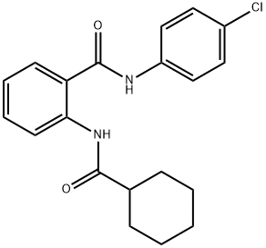 N-(4-chlorophenyl)-2-[(cyclohexylcarbonyl)amino]benzamide Structural