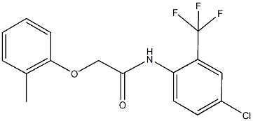 N-[4-chloro-2-(trifluoromethyl)phenyl]-2-(2-methylphenoxy)acetamide Structural