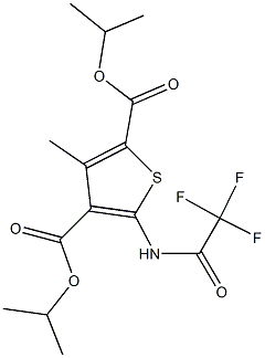 diisopropyl 3-methyl-5-[(trifluoroacetyl)amino]-2,4-thiophenedicarboxylate Structural