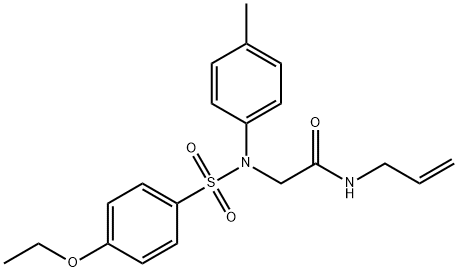 N-allyl-2-{[(4-ethoxyphenyl)sulfonyl]-4-methylanilino}acetamide Structural