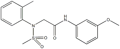 N-(3-methoxyphenyl)-2-[2-methyl(methylsulfonyl)anilino]acetamide Structural