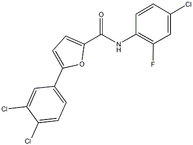 N-(4-chloro-2-fluorophenyl)-5-(3,4-dichlorophenyl)-2-furamide Structural