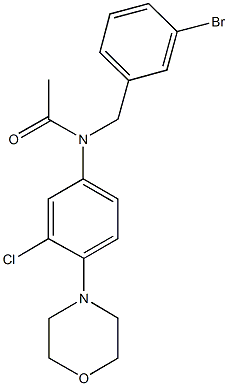 N-(3-bromobenzyl)-N-[3-chloro-4-(4-morpholinyl)phenyl]acetamide Structural
