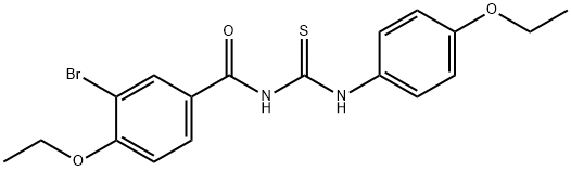 N-(3-bromo-4-ethoxybenzoyl)-N'-(4-ethoxyphenyl)thiourea Structural