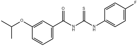 N-(4-fluorophenyl)-N'-(3-isopropoxybenzoyl)thiourea Structural
