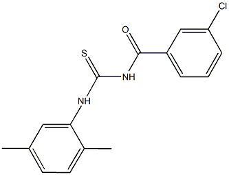 N-(3-chlorobenzoyl)-N'-(2,5-dimethylphenyl)thiourea Structural