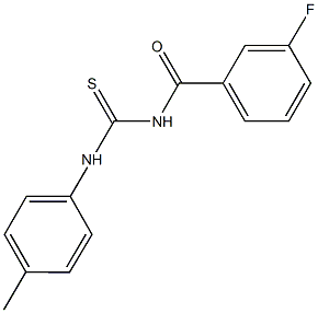 N-(3-fluorobenzoyl)-N'-(4-methylphenyl)thiourea Structural