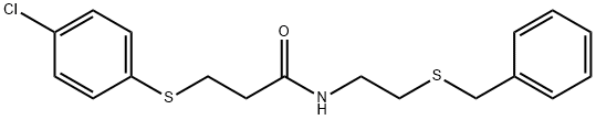 N-[2-(benzylsulfanyl)ethyl]-3-[(4-chlorophenyl)sulfanyl]propanamide Structural