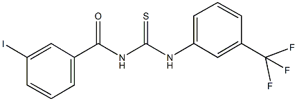 N-(3-iodobenzoyl)-N'-[3-(trifluoromethyl)phenyl]thiourea Structural