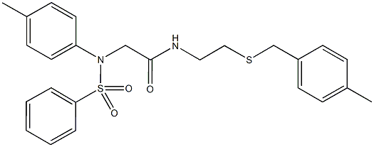 N-{2-[(4-methylbenzyl)sulfanyl]ethyl}-2-[4-methyl(phenylsulfonyl)anilino]acetamide Structural