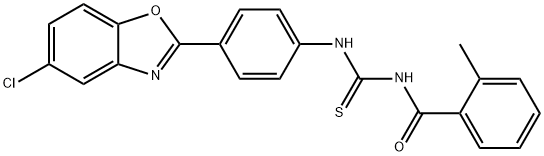 N-[4-(5-chloro-1,3-benzoxazol-2-yl)phenyl]-N'-(2-methylbenzoyl)thiourea Structural