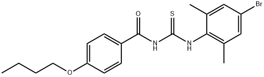 N-(4-bromo-2,6-dimethylphenyl)-N'-(4-butoxybenzoyl)thiourea Structural