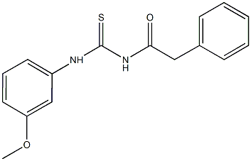 N-(3-methoxyphenyl)-N'-(phenylacetyl)thiourea Structural