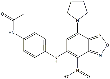 N-(4-{[4-nitro-7-(1-pyrrolidinyl)-2,1,3-benzoxadiazol-5-yl]amino}phenyl)acetamide Structural