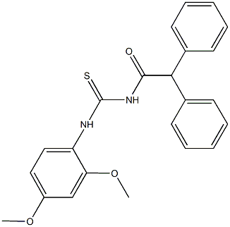 N-(2,4-dimethoxyphenyl)-N'-(diphenylacetyl)thiourea Structural