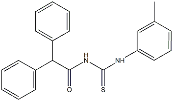 N-(diphenylacetyl)-N'-(3-methylphenyl)thiourea Structural