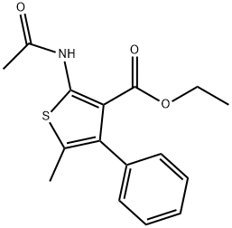 ethyl 2-(acetylamino)-5-methyl-4-phenyl-3-thiophenecarboxylate Structural