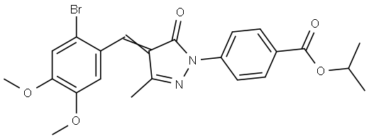 isopropyl 4-[4-(2-bromo-4,5-dimethoxybenzylidene)-3-methyl-5-oxo-4,5-dihydro-1H-pyrazol-1-yl]benzoate Structural