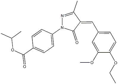 isopropyl 4-[4-(4-ethoxy-3-methoxybenzylidene)-3-methyl-5-oxo-4,5-dihydro-1H-pyrazol-1-yl]benzoate Structural