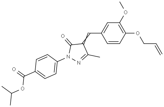 isopropyl 4-{4-[4-(allyloxy)-3-methoxybenzylidene]-3-methyl-5-oxo-4,5-dihydro-1H-pyrazol-1-yl}benzoate Structural