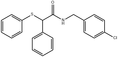 N-(4-chlorobenzyl)-2-phenyl-2-(phenylsulfanyl)acetamide Structural