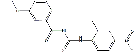 N-(3-ethoxybenzoyl)-N'-{4-nitro-2-methylphenyl}thiourea Structural