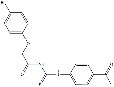 N-(4-acetylphenyl)-N'-[(4-bromophenoxy)acetyl]thiourea Structural