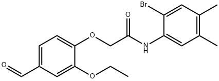 N-(2-bromo-4,5-dimethylphenyl)-2-(2-ethoxy-4-formylphenoxy)acetamide Structural