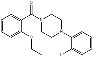 ethyl 2-{[4-(2-fluorophenyl)-1-piperazinyl]carbonyl}phenyl ether Structural