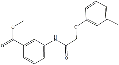 methyl 3-{[(3-methylphenoxy)acetyl]amino}benzoate Structural