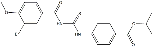 isopropyl 4-({[(3-bromo-4-methoxybenzoyl)amino]carbothioyl}amino)benzoate Structural