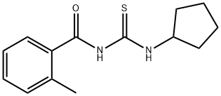 N-cyclopentyl-N'-(2-methylbenzoyl)thiourea Structural