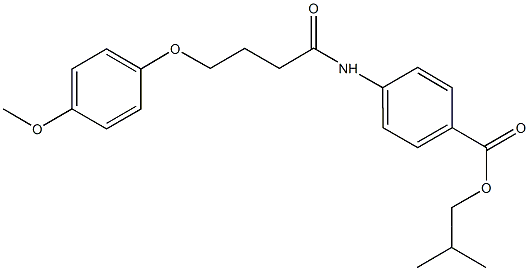 isobutyl 4-{[4-(4-methoxyphenoxy)butanoyl]amino}benzoate Structural