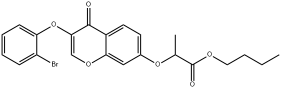 butyl 2-{[3-(2-bromophenoxy)-4-oxo-4H-chromen-7-yl]oxy}propanoate Structural