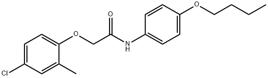 N-(4-butoxyphenyl)-2-(4-chloro-2-methylphenoxy)acetamide Structural