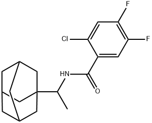 N-[1-(1-adamantyl)ethyl]-2-chloro-4,5-difluorobenzamide Structural
