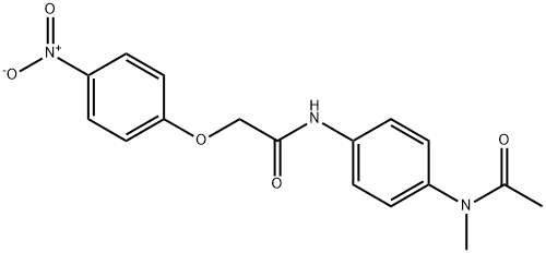 N-{4-[acetyl(methyl)amino]phenyl}-2-{4-nitrophenoxy}acetamide Structural