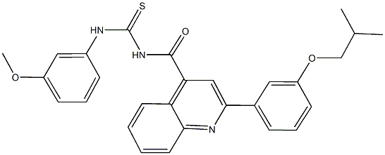 N-{[2-(3-isobutoxyphenyl)-4-quinolinyl]carbonyl}-N'-(3-methoxyphenyl)thiourea Structural